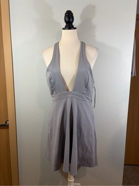 Free People Beach Denise Halter Dress - Heathered Gray